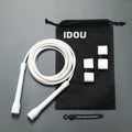 IDOU | White PVC 5MM Adjustable Speed Jump Rope
